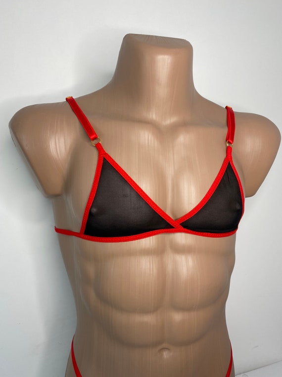 Flat Chest Bralette Bra for Men. AA Training Bra. Elastic Sleep