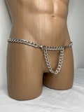 Handmade Chain Lingerie, Crotchless Thong, Men's Underwear