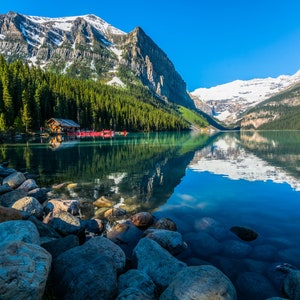 Banff - Canada - Mountains - Park - Landscape - Lake - Lake Louise - Nature - Forest - Digital Download - Photography- Outdoors - Wallpaper