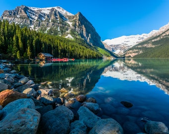 Lake Louise Photography Print: Banff National Park Landscape (Digital Download)