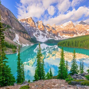 Moraine Lake Canvas Print: Banff National Park Landscape Art