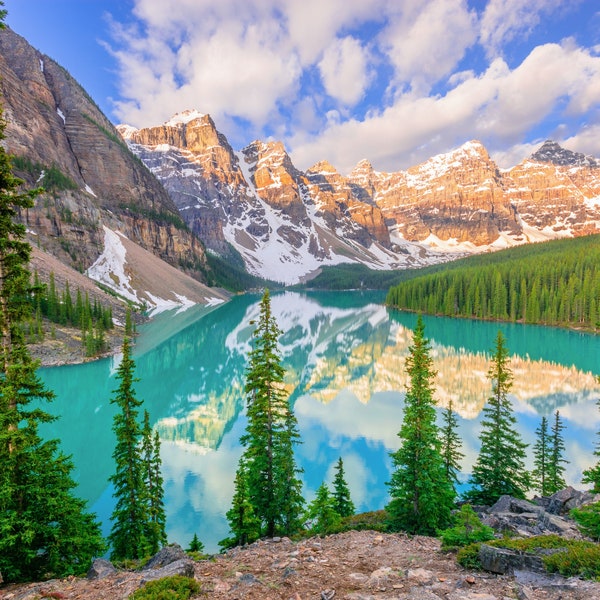 Téléchargement numérique - Canada - Banff - Parc national Banff - Moraine Lake - Paysage - Photographie - Nature - Alberta - Montagnes - Fond d’écran