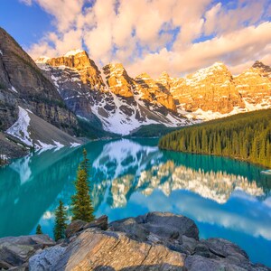 Moraine Lake Sunrise Canvas Print: Banff National Park Fine Art