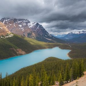 Banff - Kanada - Berge - Park - Landschaft - See - Peyto See - Natur - Wald - DigitalDownload - Fotografie - Im Freien - Hintergrundbilder