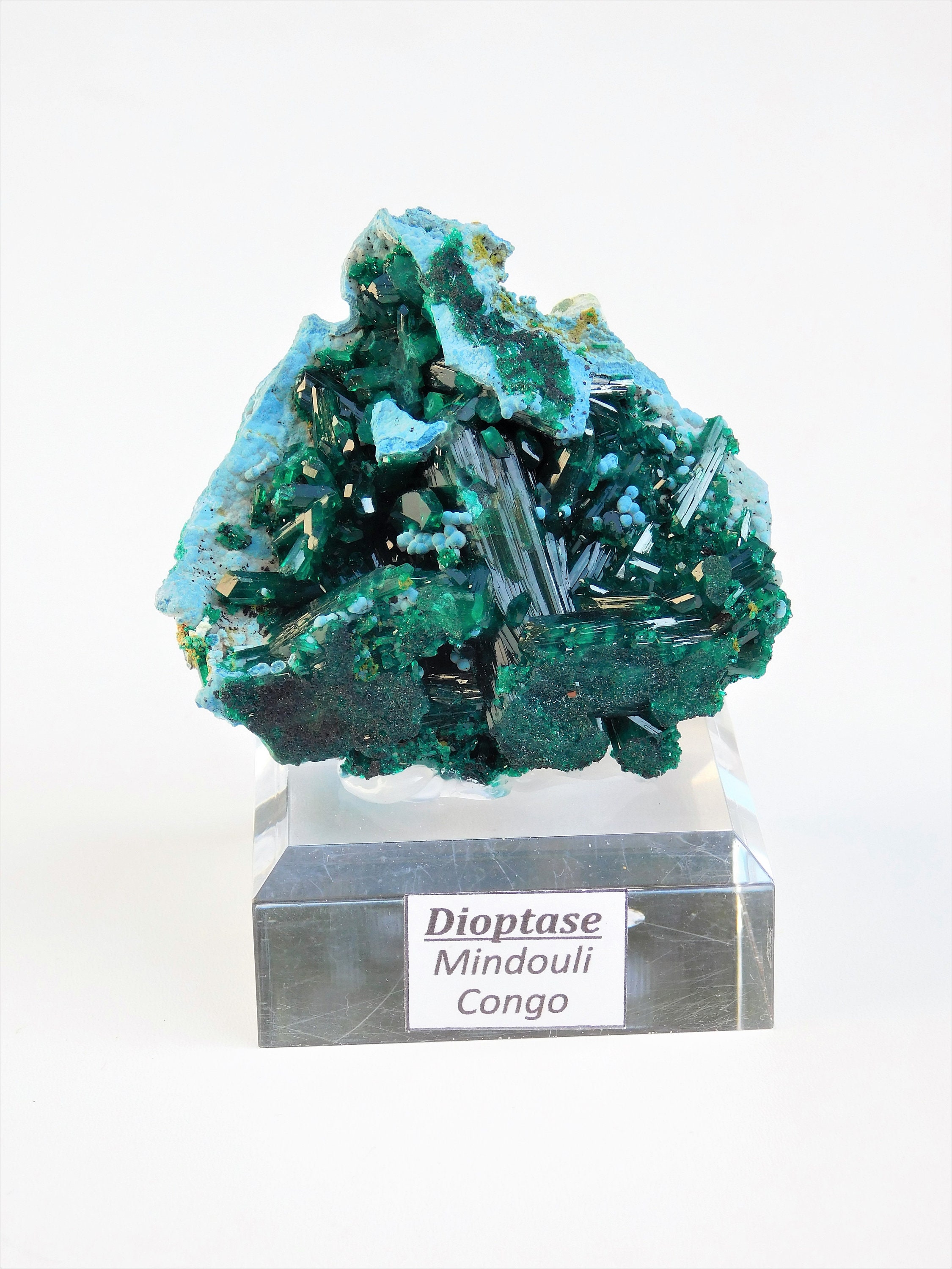 Dioptase/Plancheite 6.5 X 6.2 2.8 Congo