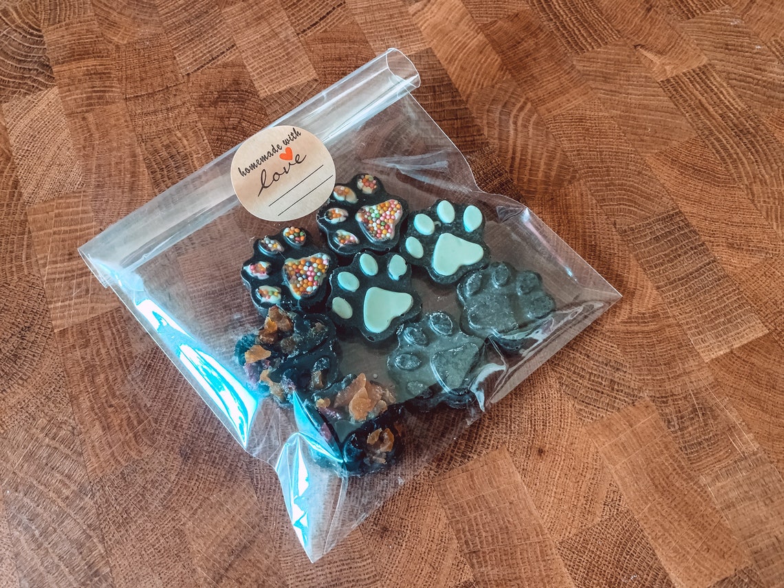 Doggy Paw Shaped Chocolate Dog Treats Etsy