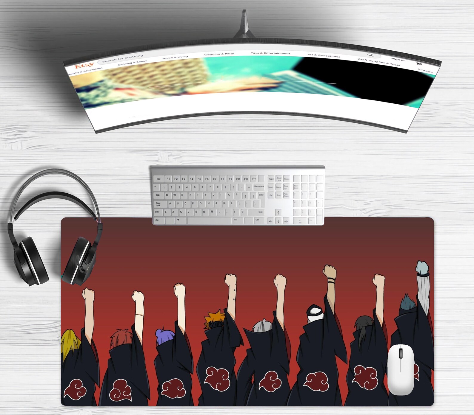 Naruto Mouse Pad Naruto Desk Mat Naruto Mouse Pad Custom Etsy