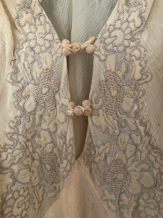 Antique embroidered silk nightdress