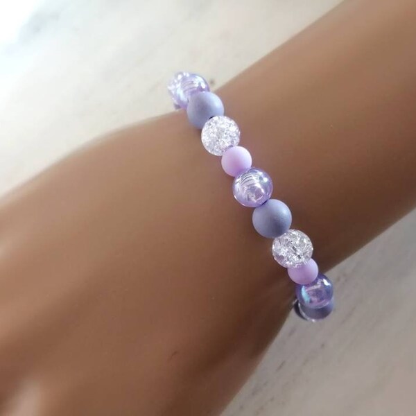 Bracelet Bohème violet lilas