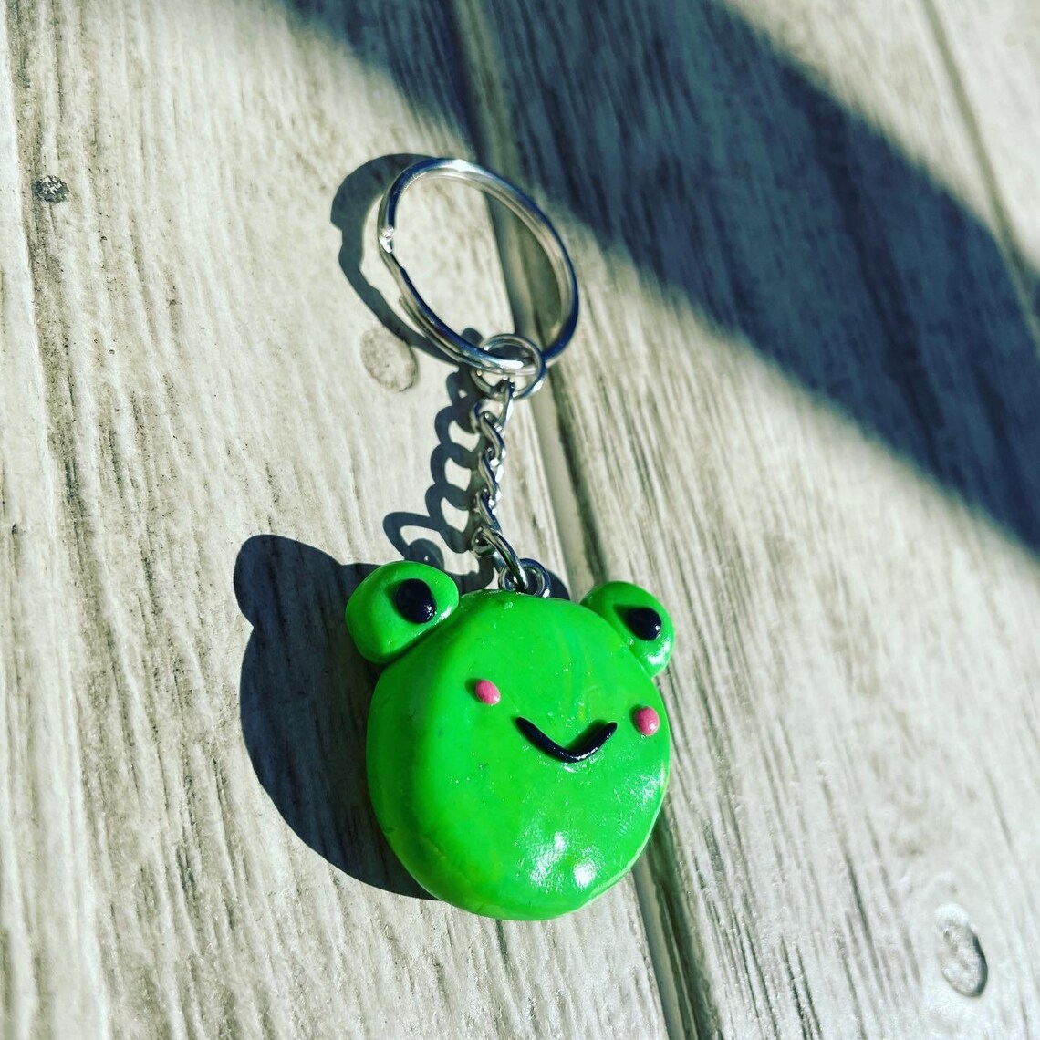 Polymer Clay Froggy Keychain Etsy