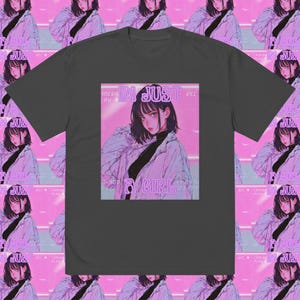 Oversized Vintage Aesthetic Anime T-Shirt – Retro VHS Girl Tee, Vaporwave 90s Nostalgia Shirt, Soft Grunge Tee, Pink Aesthetic Streetwear