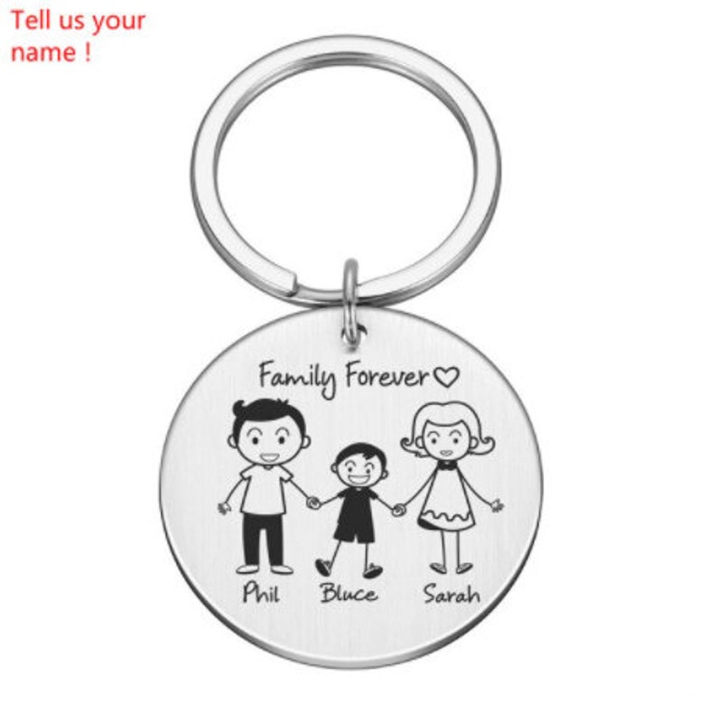 Family Gifts for Parents Custom Key Chain Drive Safe Keychain Kids Present Keychain Parents Kids Present Keychain