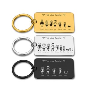 Family Gifts for Parents Custom Key Chain Drive Safe Keychain Kids Present Keychain Parents Kids Present Keychain