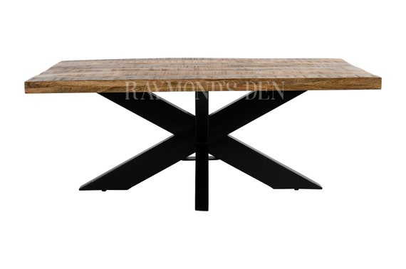 Black sled coffee sale table