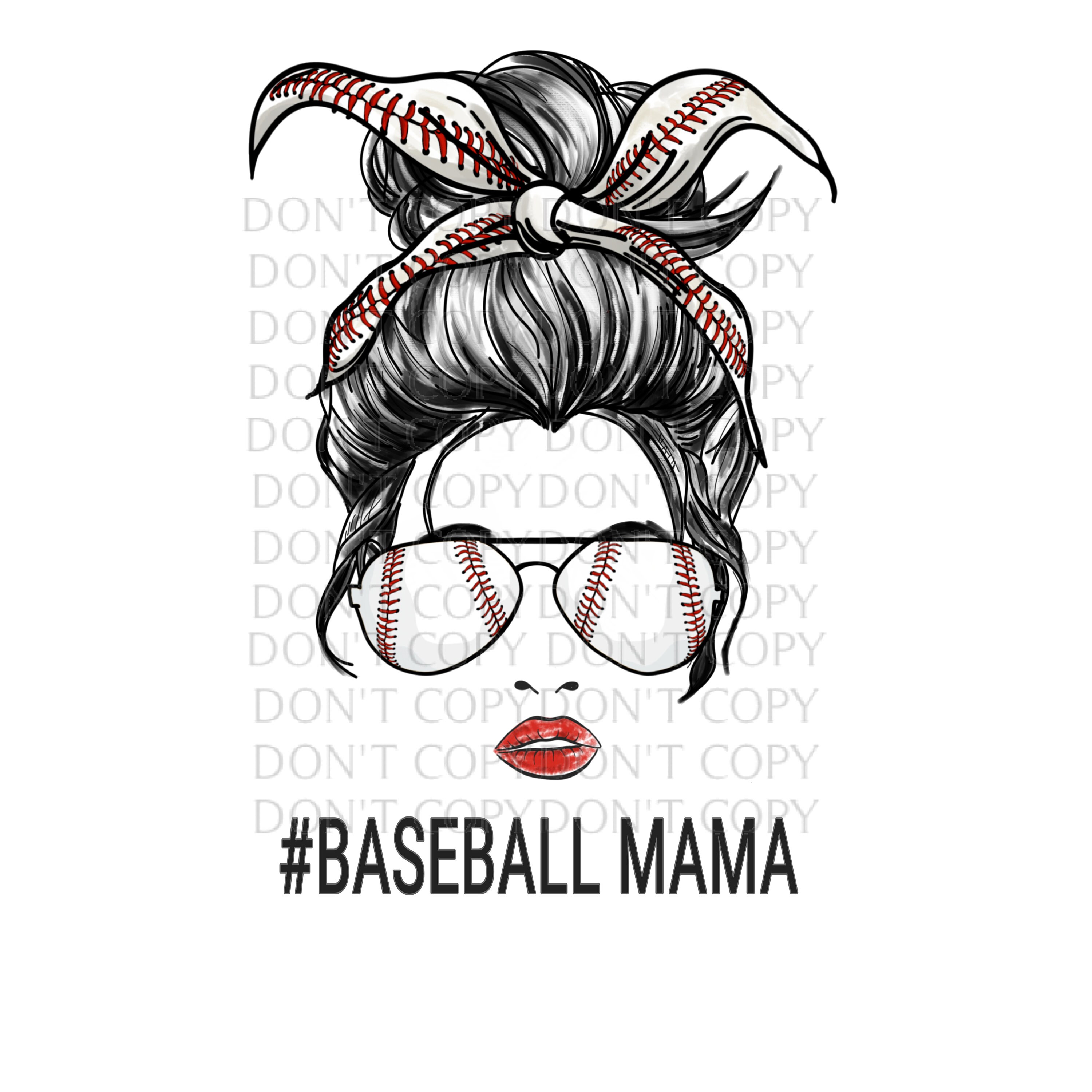 Download Baseball Mama Messy Bun PNG & SVG digitaldownload Dateien ...