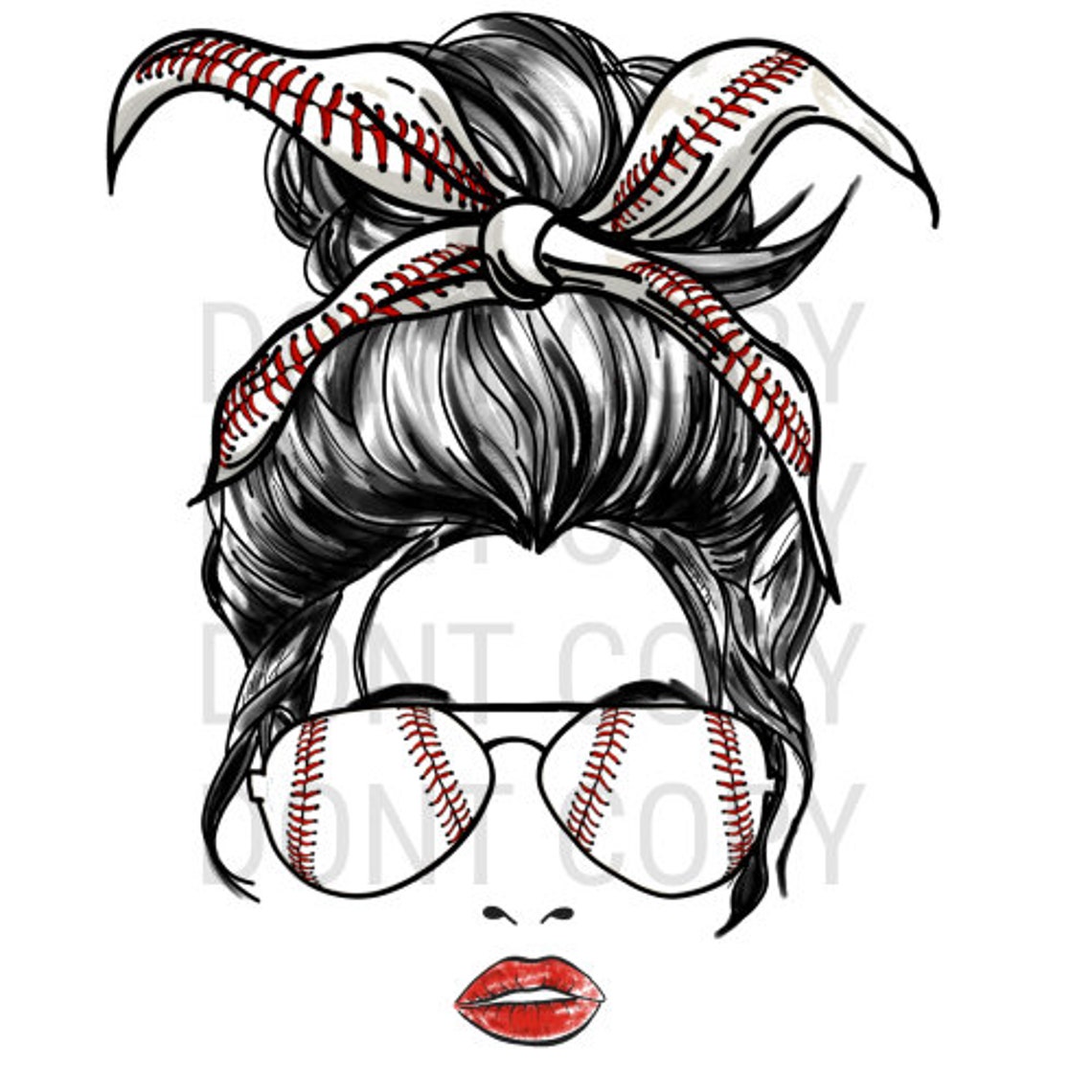 Download Baseball Mama Messy Bun PNG & SVG Digital Download Files ...