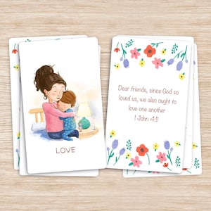 Fruit de l'esprit, Flashcards, Homeschool Printable, Christian Printable, Memory Verse, Bible, Christian preschool, Christian learning