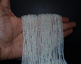 SPECIAL OFFER! Ethiopian Opal Rondelle Plain Beads, Welo Opal Smooth Rainbow, Fire Opal Jewelry To Avail This Offer Please Read Description!