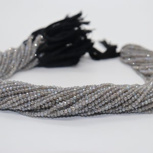 AAA+ Labradorite Coated Rondelle faceted beads | Mystic Labradorite Faceted beads | Labradorite Beads |