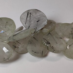 Natural Black Rutile Heart Shape faceted beads  |  Black Rutile Side Drill faceted beads | Black Rutile Beads |