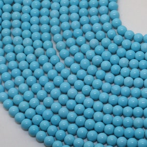 AAA Türkis Plain Runde Perlen, Türkis Glatte Perlen, Türkis Perlen 4mm Türkis Schmuck liefert Großhandel Perlen, Schüttgut Perlen