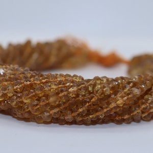 Natural Citrine Rondelle Shape Faceted Beads |Dark Citrine Faceted Beads | Citrine Rondelle Faceted Beads | Citrine Beads Wholesale Beads