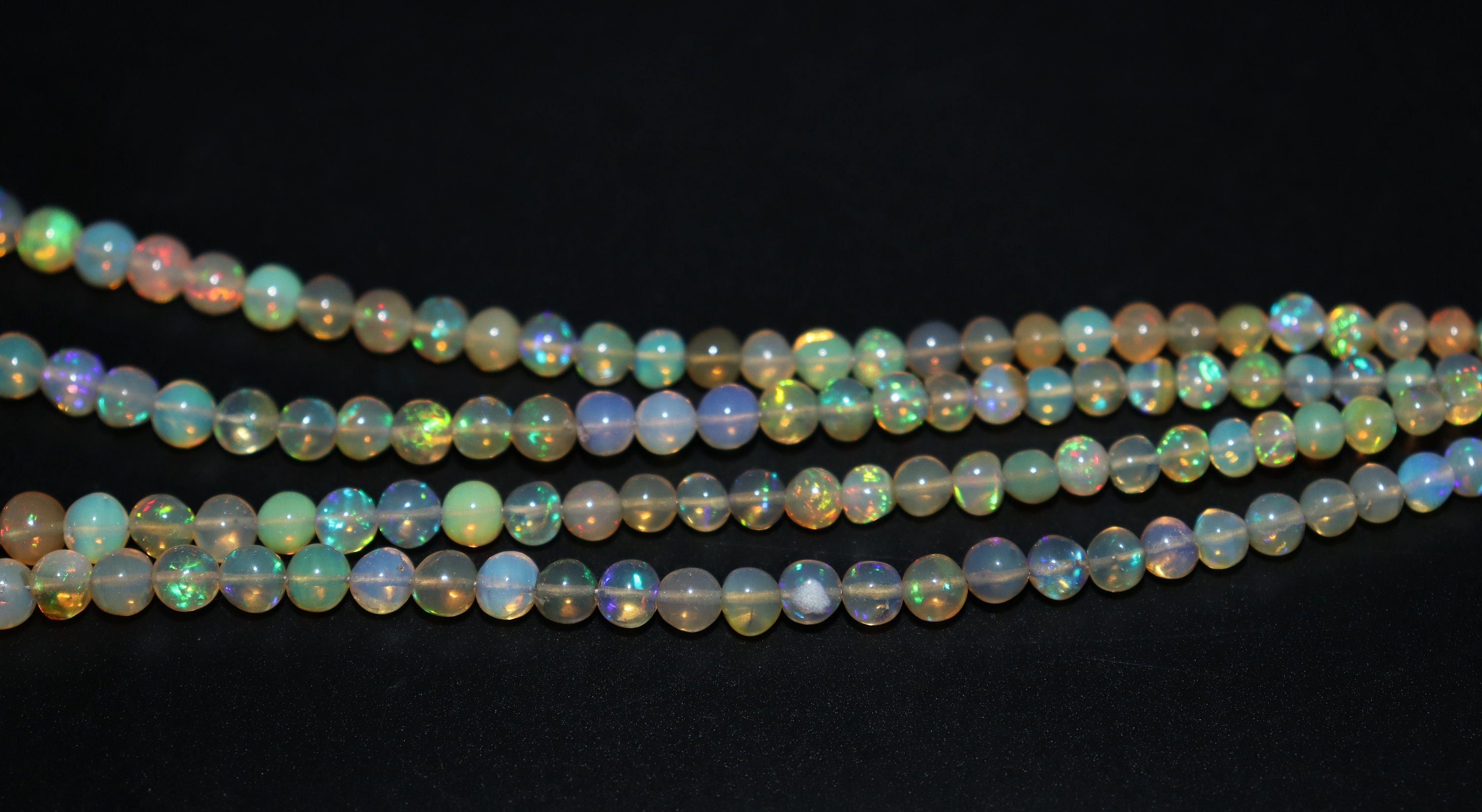 Free Delivery AAA Flashy Ethiopian Opal Smooth Round Beads - Etsy