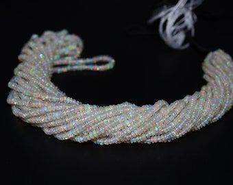 SPECIAL OFFER! Ethiopian Opal Rondelle Plain Beads, Welo Opal Smooth Rainbow, Fire Opal Jewelry To Avail This Offer Please Read Description!