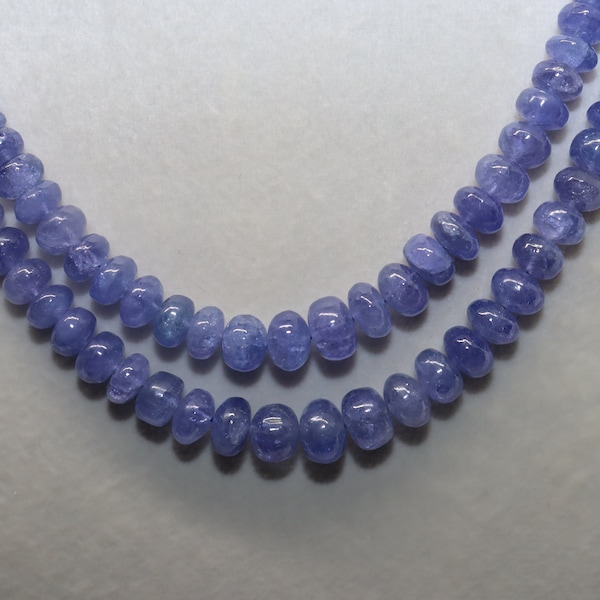 AAA+Top Quality Natural Tanzanite Rondelle Plain Beads,Tanzania Rondelle Smooth Beads,6-9mm Tanzanite Bead Royal Blue Stone, Rare Tanzanite