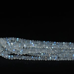 AAA Good Quality White Rainbow Rondelle Shape faceted beads | White Rainbow Faceted beads | White Rainbow Beads