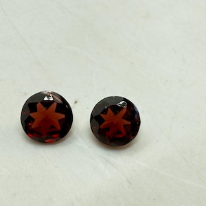 Natural Orissa Garnet Round Cut Gemstone | Deep Red Garnet Loose Stone | January Birthstone | High-Quality Garnet for Jewelry, Valentine Day