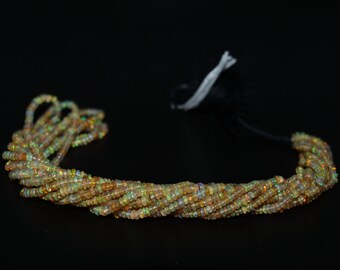 SPECIAL OFFER! Ethiopian Opal Rondelle Plain Beads, Welo Opal Smooth Rainbow, Fire Opal Jewelry To Avail This Offer Please Read Description!