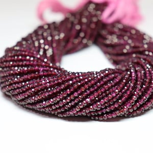 AAA Red Garnet Rondelle Shape Faceted beads  | Garnet Faceted beads | Garnet Beads |