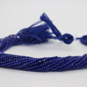 AAA+ Natural Lapis Lazuli Faceted Round Shape beads | 2MM Lapis Lazuli beads | Royal blue Lapis Beads | Round Faceted Beads |Wholesale Beads
