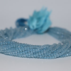 Sky Blue Topaz Facettierte Rondelle Perlen Blue Topaz Facettierte Perlen Himmel BT Beads BT Rondelle Beads Blue Topaz Beads Blauer Topaz Engraving Beads
