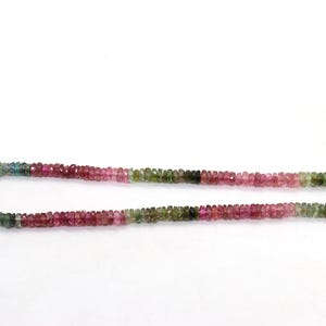 AAA+ Natural Multi Tourmaline Tyre Faceted Beads ,Tourmaline Beads, Multi Beads 4MM , Top Quality Rondelle Wholesale Beads , Gemstone