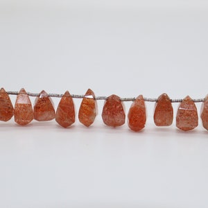 AAA+ Sunstone Pyramid Shape faceted beads , Sunstone beads,  Natural Sunstone Beads, Sunstone Point Beads Wholesale Beads