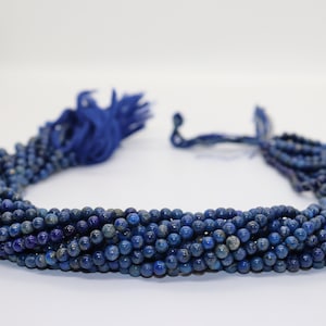 4.5MM Natural Lapis Lazuli Plain Round Shape beads | Lapis Smooth Round beads | Lapis Beads | Lazuli Beads | Wholesale Beads