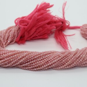AAA+ Pink Opal Rondelle Faceted Beads | Pink Opal Beads | Opal Faceted Beads | Machine Cut | Opal Jewelry | Wholesale Beads