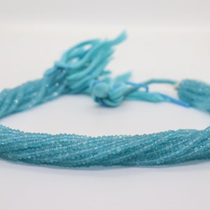 AAA Natural Apatite Rondelle Shape Faceted Beads | Apatite Rondelle Faceted Beads | Apatite Beads | 14 Inches Strand Wholesale Beads