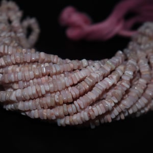 AAA+ Pink Opal Heishi Plain Beads | Pink Opal Beads | Opal Smooth Beads | Opal Jewelry | Pink Opal Square Wholesale Beads