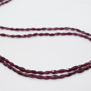 2 Strands Natural Red Garnet Faceted Barrel beads, Garnet beads, Garnet Beads ,Jewelry Making ,Wholesale ,Garnet Faceted Jewelry ,Gemstone