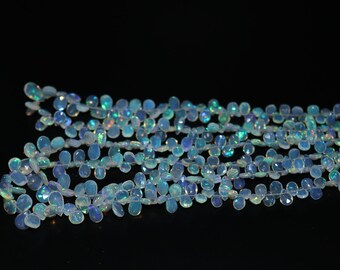 AAA+ Ethiopian Opal Faceted Pear Shape Beads Ethiopian Welo Opal Beads Fire Opal Beads Opal Briolette Beads Gift For Her Opal Jewelry
