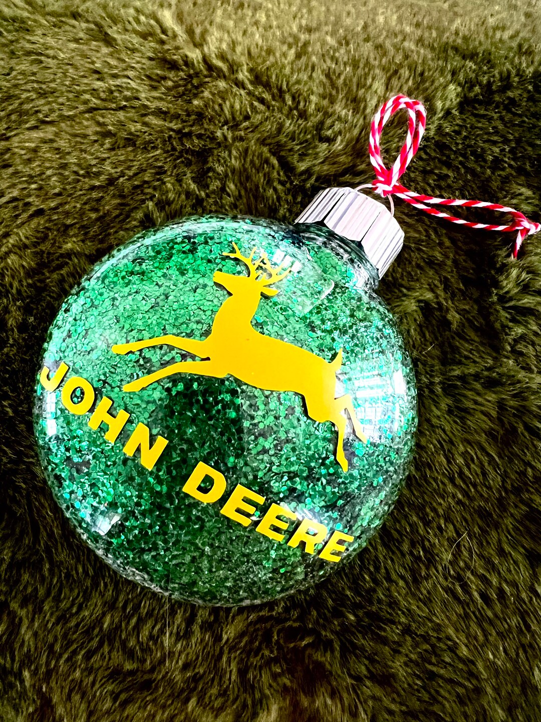John Deere Christmas Ornament Etsy