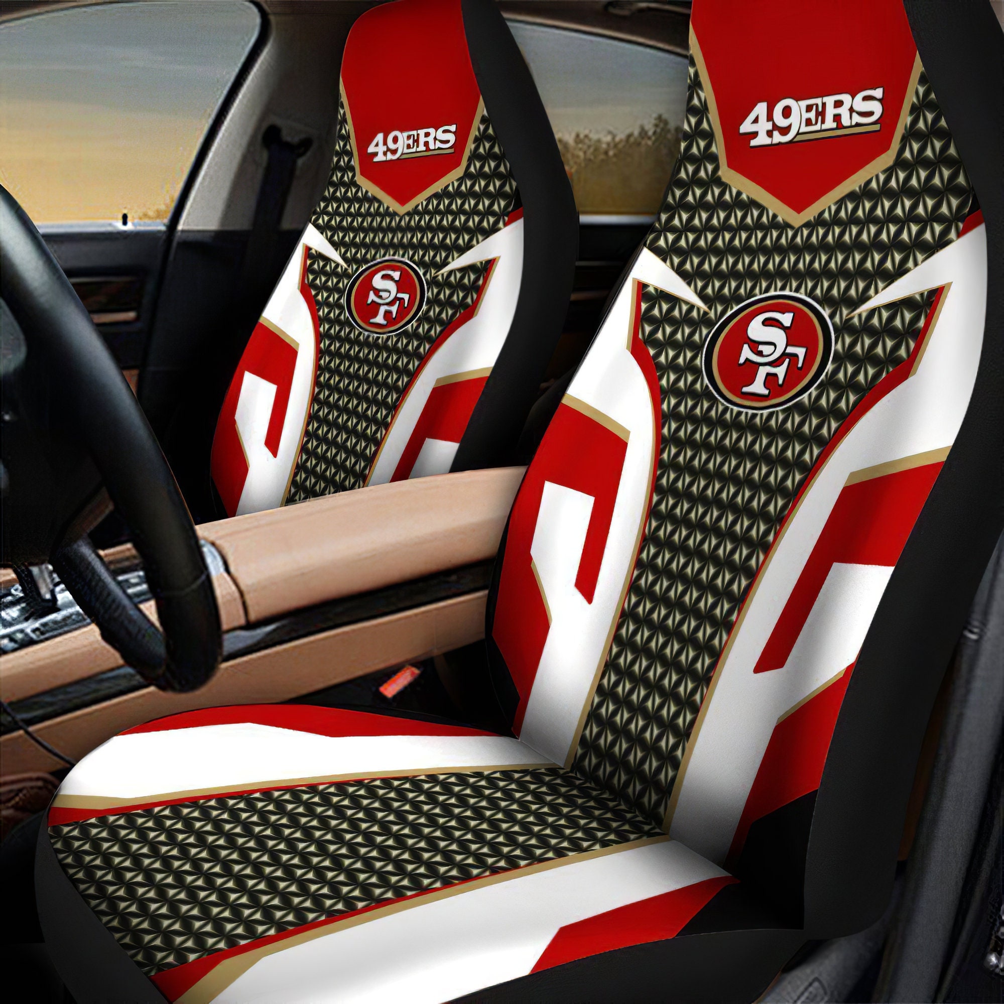 NFL San Francisco 49ers Car Seat Covers Cowboys NFL Football Etsy