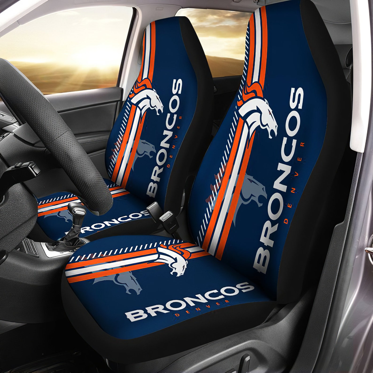 NFL Denver Broncos Car Seat Covers Cowboys NFL Football Team Etsy