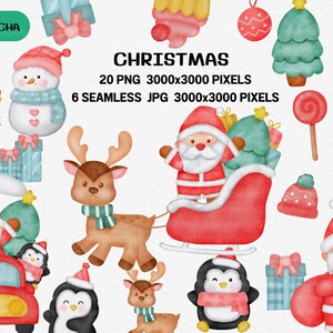 Cartão de Natal Clipart, Natal PNG, Clipart de aquarela para impressão, Cartão de ilustração de Natal, Cartão de felicitações da estação,