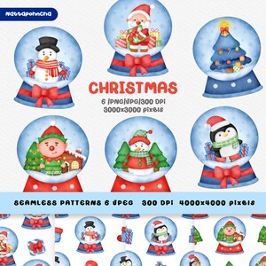 Akwarela Boże Narodzenie pakiet Clipart, Święty Mikołaj Clipart, miś bożonarodzeniowy, Boże Narodzenie Clipart, Boże Narodzenie Święty Mikołaj PNG, Święty Mikołaj Clipart, Kula śnieżna