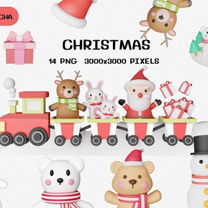 Cartão de Natal Clipart, Natal PNG, Clipart de aquarela para impressão, Cartão de ilustração de Natal, Cartão de felicitações da estação,