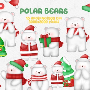 Akwarela Boże Narodzenie Clipart, Niedźwiedź Święty Mikołaj Clipart, boże narodzenie niedźwiedź, Boże Narodzenie Clipart, Boże Narodzenie Święty Mikołaj PNG, Święty Mikołaj Clipart, niedźwiedź polarny